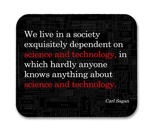 Carl Sagan Technology Quote Mouse Pad Carl Sagan Technology Quote Mouse Pad