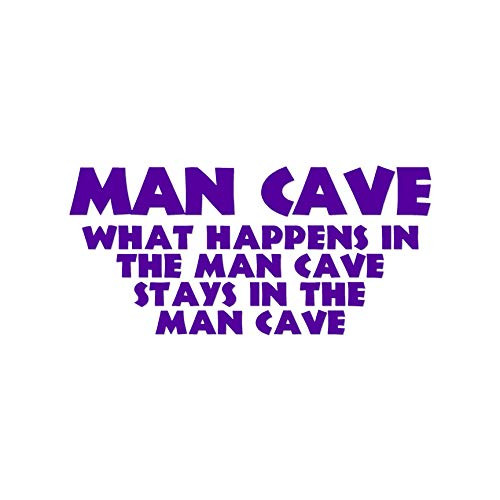 Man Cave - Vinyl Decal Sticker - 12" x 5.75" - Purple