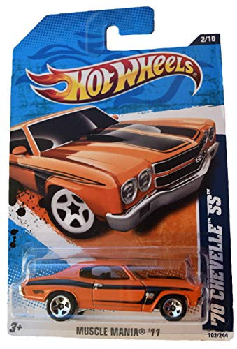 Hot Wheels 2011 Muscle Mania 2 10 '70 Chevelle SS 102 244  Orange