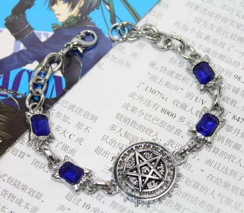 NGuild New Yamasaki Kuroshitsuji Black Butler Ciel Phantomhive Cosplay Bracelet NGuild New Yamasaki Kuroshitsuji Black Butler Ciel Phantomhive Cosplay Bracelet