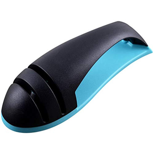 Hemoton Portable Sharpening Stone Whetstone Sharpener Manual Sharpener Stone Polishing Tool for Kitchen Restaurant Home Sky Blue