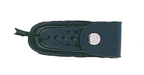 Fury Black Leather Sheath  Fits Most 3.5-4-Inch Folding Knives
