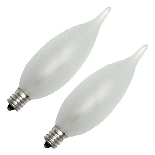 GE 25 Watt 2-Pack Bent Tip Frosted Candelabra Bulb