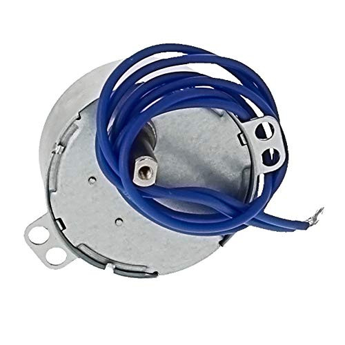 Fielect 2Pcs Synchronous Motor AC 110V 30RPM Turntable Motor CW Direction 4W TYC-50 Double Flat Tapping Shaft