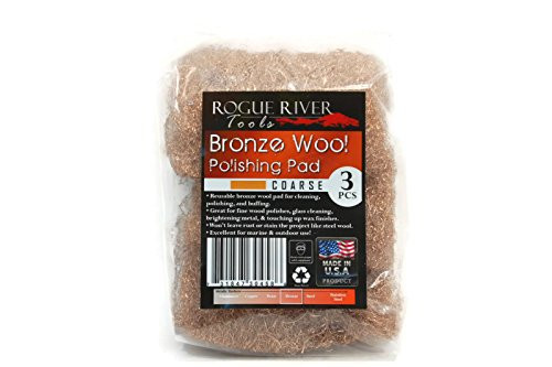 Rogue River Tools Bronze Wool Pads  3pc  - Coarse