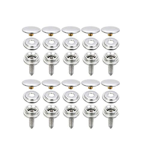 Benliu Boat Cover Upholstery Snap Buttons Stud Screws Stainless Steel Fastener Kit Marine Grade Screw 40 pcs