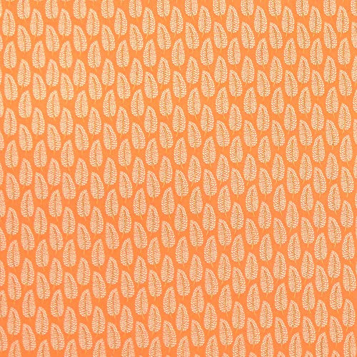 Camelot Fabrics Camelot Black Swan Plumage Metallic Fabric  01 Orange