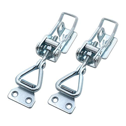 PHITUODA 2pcs Stainless Steel Cabinet Boxes Lever Handle Toggle Clamp Hasp Catch Latch for Tool Boxes  Trunk  Cases