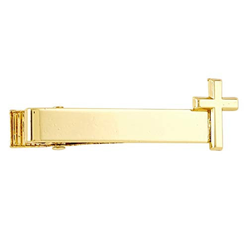 Needzo Gold Tone First Communion Tie Bar Clip with Cross  1 1 4 Inch Needzo Gold Tone First Communion Tie Bar Clip with Cross  1 1 4 Inch