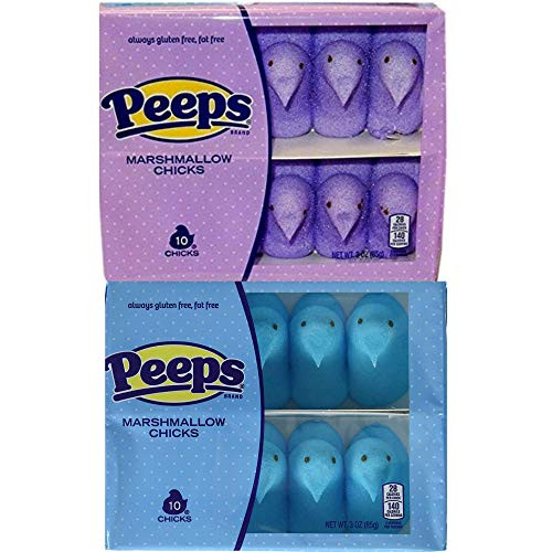 Marshmallow Peeps  Purple and Blue Chicks  2 Boxes 20 Total Pieces