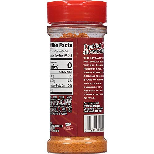 Frank's RedHot Original Seasoning Blend Hot Sauce Powder 4.12 oz Limited Edition Frank's RedHot Original Seasoning Blend Hot Sauce Powder 4.12 oz Limited Edition