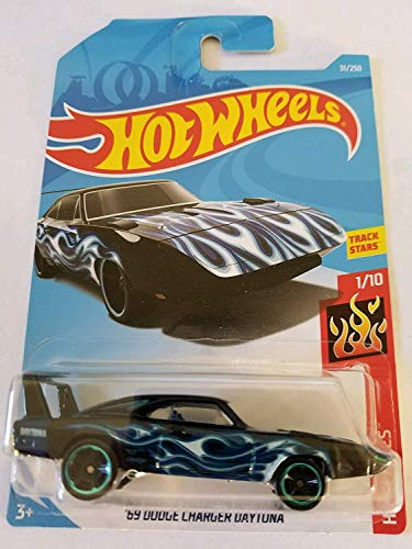 Hot Wheels 2019 Hw Flames 1 10 - '69 Dodge Charger Daytona  Black