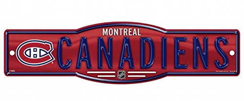 WinCraft NHL Montreal Canadiens 4''x17'' inch Novelty Plastic Street Sign
