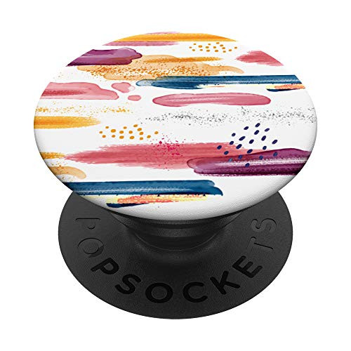 Design Gift Abstract Pattern Colorful Paint Blue Orange Red PopSockets PopGrip  Swappable Grip for Phones  and  Tablets
