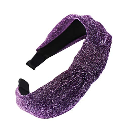 Starcy Fashion Bow Knot Women Bright Silk Head Hoop Simple Sweet Girls Hair Headbands Purple Starcy Fashion Bow Knot Women Bright Silk Head Hoop Simple Sweet Girls Hair Headbands Purple