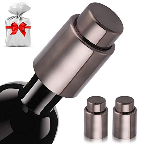 Wine Bottle Stoppers with Vacuum Colour Wine Preserver 2 Pack  Reusable Wine Corks Keep Wine Longer Fresh Gift for Wine Lover Ukin Black  Sold by Yougoals Wine Bottle Stoppers with Vacuum Colour Wine Preserver 2 Pack  Reusable Wine Corks Keep Wine Longer Fresh Gift for Wine Lover Ukin Black  Sold by Yougoals