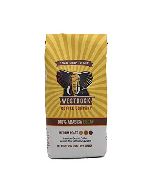 Westrock Coffee 100% Arabica Decaf Ground Coffee Medium Roasted 12oz Bag