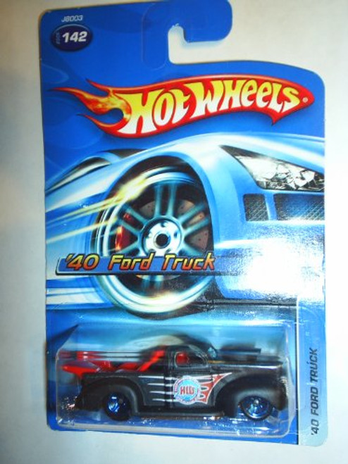 Hot Wheels 2006-142 '40 Ford Truck Black Collectible Collector Car Mattel 1 64 Scale