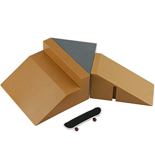 ideallife Skate Park Kit  Skate Park Kit Ramp Parts for Finger Skateboard Fingerboard Ramp Skate Park Kit Part Training Props with Finger Skateboard  3PCS