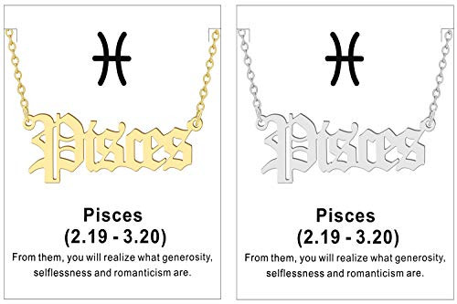 CHUYUN 2Pcs Old English Pisces Zodiac 