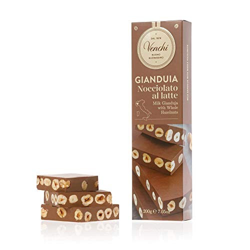 Venchi Gianduja Milk Chocolate with Piedmont Hazelnuts Chunky Bar 7.05oz Venchi Gianduja Milk Chocolate with Piedmont Hazelnuts Chunky Bar 7.05oz