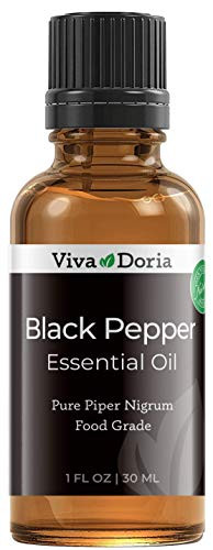 Viva Doria 100% Pure Black Pepper Essential Oil  Undiluted  Food Grade  Black Pepper oil  30 mL  1fl oz