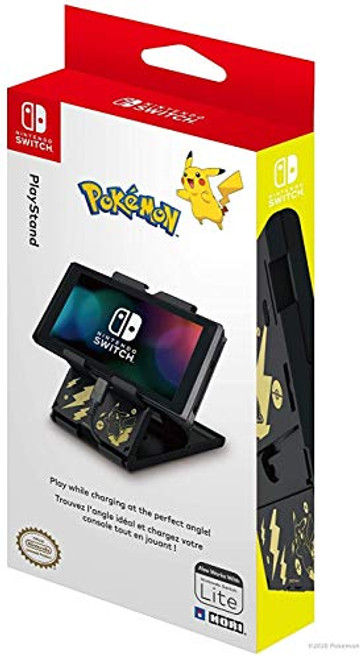 Nintendo Switch Compact Playstand  Black  and  Gold Pikachu  by HORI - Officially Licensed by Nintendo and Pokemon