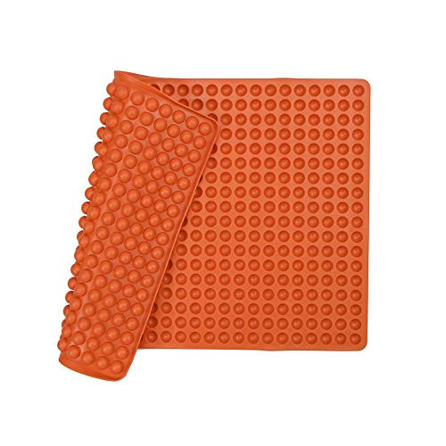 Silicone Baking Mat Cooking Sheets Baking Molds For Pets Non-stick  Fat Reducing Mats for Healthy Cooking 1115.5 In.  Orange-0.47in