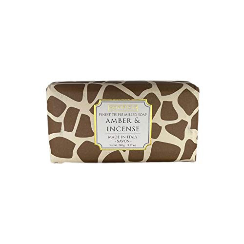 HOPIFICIO  Amber  and  Incense Handmade Soap - Finest Milled All-Natural Bar Soap  Moisturizing  and  Brightening. Suitable for Hand  Face  and  Body  9.17 Oz
