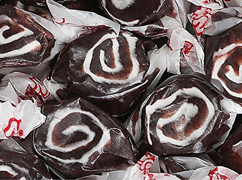 All Flavor Gourmet Salt Water Taffy  Black Licorice Swirl  2 LB