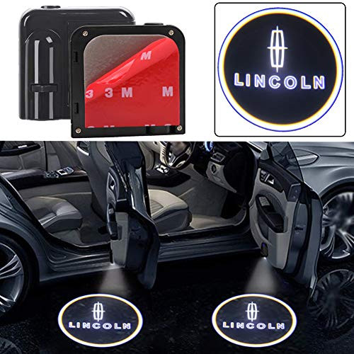 For 2Pcs Car Door Logo Projector Light for Lincoln Wireless LED Ghost Shadow Welcome Courtesy Light Compatible for Lincoln