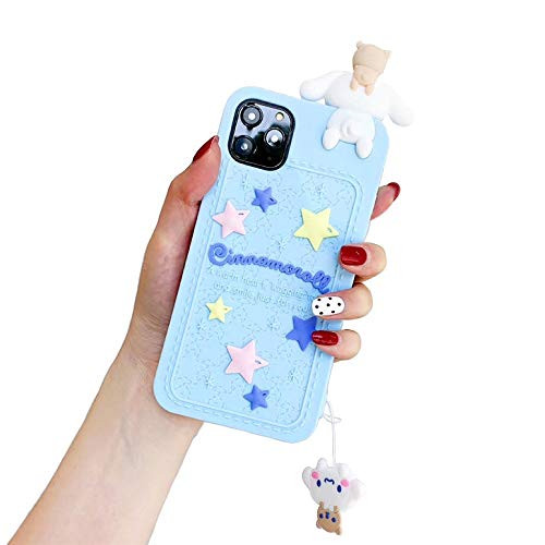 CaserBay for iPhone 12 Case  iPhone 12 Pro Case  6.1-inch  3D Cute Kawaii Cartoon Animal Character Soft Silicone Shockproof Rubber Case with Removable Lanyard for Women Girl  Blue Cinnamoroll CaserBay for iPhone 12 Case  iPhone 12 Pro Case  6.1-inch  3D Cute Kawaii Cartoon Animal Character Soft Silicone Shockproof Rubber Case with Removable Lanyard for Women Girl  Blue Cinnamoroll