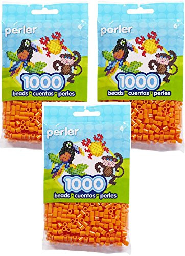 Perler Beads  1000 Pack   Orange  3 Pack