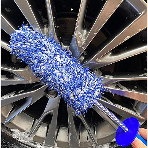 IPELY Wheel Brush  Metal Free Microfiber Wheel Cleaner Brush for Wheel and Rim Detailing  No Scratching