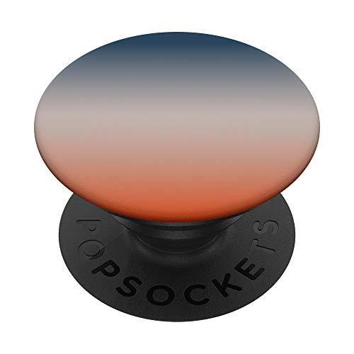 Simple Solid Color Chic Blue Orange Sunset Ombre Design PopSockets PopGrip  Swappable Grip for Phones  and  Tablets