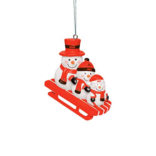 FOCO Cleveland Browns NFL Sledding Snowmen Ornament  Team Color  one Size  RONFSMSD
