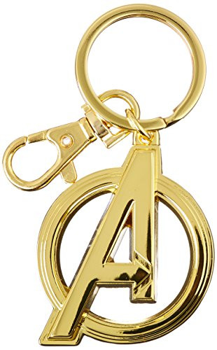 Marvel 68801 Avengers Logo in Gold - Pewter Key Ring Action Figure Accessories