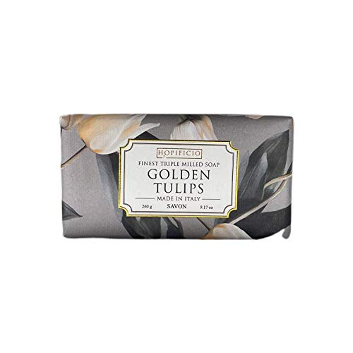 Hopificio Golden Tulips Luxury Italian Soap Bar 9.7 Oz