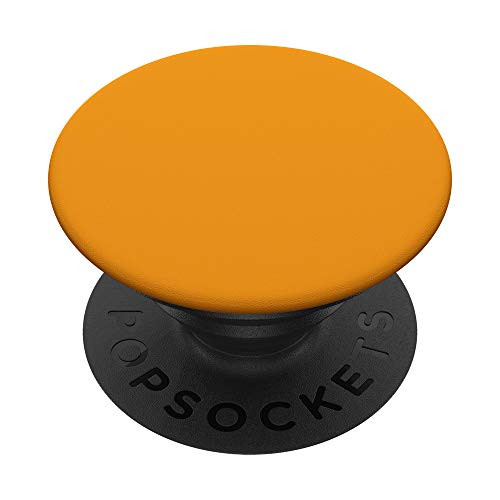 Simple Solid Color Chic Plain Orange Design PopSockets PopGrip  Swappable Grip for Phones  and  Tablets