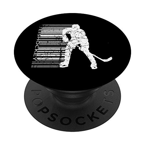 Ice Hockey Player Season Start League Barcode Vintage Gift PopSockets PopGrip Swappable Grip for Phones and Tablets Ice Hockey Player Season Start League Barcode Vintage Gift PopSockets PopGrip Swappable Grip for Phones and Tablets