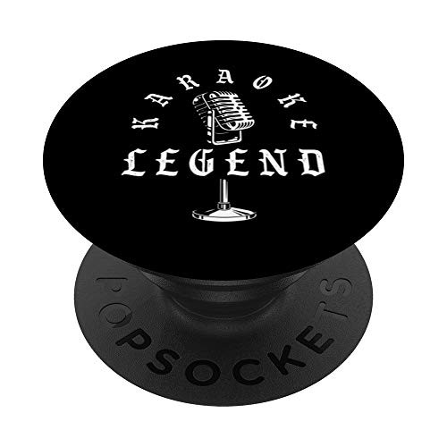 Singing Karaoke Bar Singer Microphone Music Legend Song Gift PopSockets PopGrip  Swappable Grip for Phones  and  Tablets
