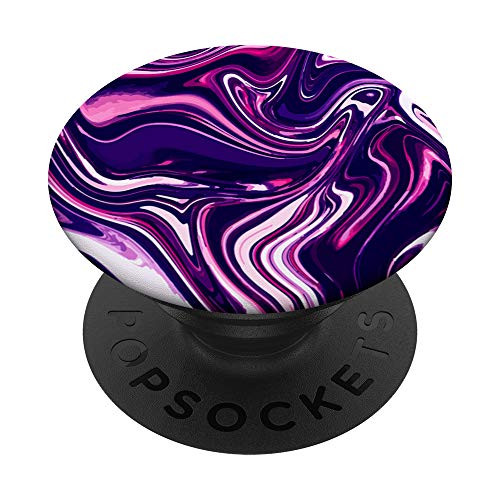 Purple Pink Abstract Liquid Spreading Acrylic Paint Swirling PopSockets PopGrip  Swappable Grip for Phones  and  Tablets