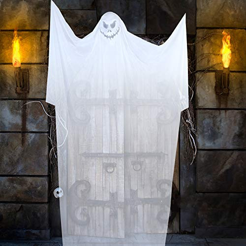 Halloween Hanging Ghost Prop Halloween Haunted House Scary Spooky Ghost Skull Hanging Props for Halloween Party Bar Haunted House