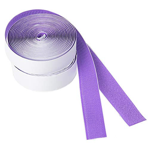 BRAVESHINE Hook Loop Roll with Adhesive - 1.2 Inch 16.5FT Heavy Duty Hook and Loop Strips - Industrial Strength Sticky Back Fabric Fastener Tape for Sewing Craft Mounting or Hanging Items - Purple BRAVESHINE Hook Loop Roll with Adhesive - 1.2 Inch 16.5FT Heavy Duty Hook and Loop Strips - Industrial Strength Sticky Back Fabric Fastener Tape for Sewing Craft Mounting or Hanging Items - Purple