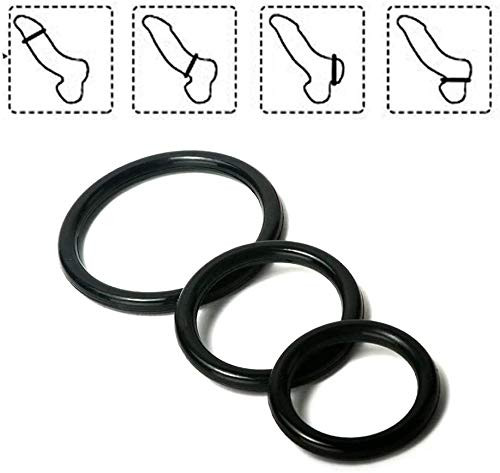 SOCOAT Waterproof Exercise Silicone Ring 3pcs-Black