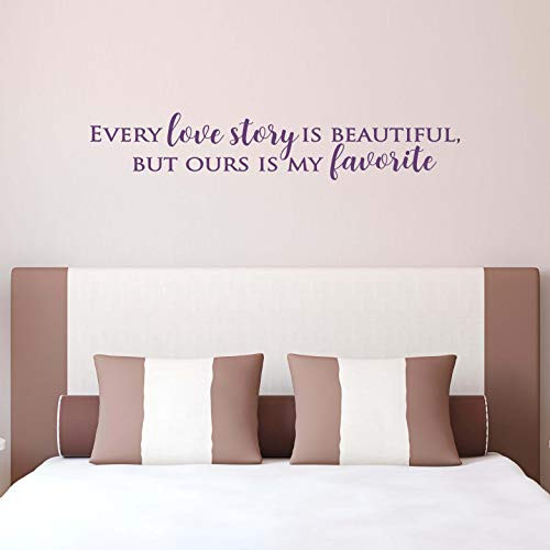 Vinyl Quote Me Every Love Story is Beautiful But Our is My Favorite Wall Decal Love Wall Decals Bedroom Wall Sticker Family Wall Decor 22x4-Purple Vinyl Quote Me Every Love Story is Beautiful But Our is My Favorite Wall Decal Love Wall Decals Bedroom Wall Sticker Family Wall Decor 22x4-Purple