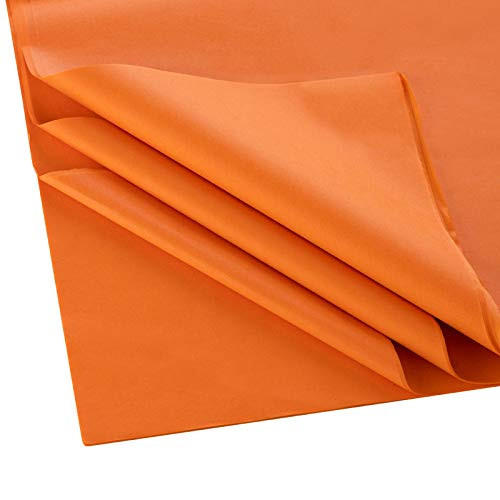 50 Sheets Tissue Paper Gift Wrapping Paper for DIY Crafts Pack Bags Orange