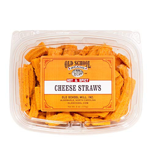 Old School Brand Gourmet Cheese Straws -- A Southern Gourmet Snack  6 OUNCE PACKAGE   Hot  and  Spicy