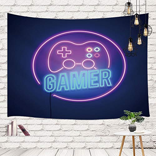 MERCHR Neon Gamepad Tapestry Purple Trippy Wireless Gamepad Retro Neon Style Tapestry Wall Hanging Tapestries for Bedroom Living Room Bedding Dorm Home Decorations 60X40in MERCHR Neon Gamepad Tapestry Purple Trippy Wireless Gamepad Retro Neon Style Tapestry Wall Hanging Tapestries for Bedroom Living Room Bedding Dorm Home Decorations 60X40in