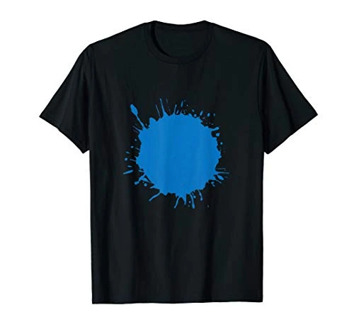 Blue Paint Spill  Art Paint Splash Splatter Cool Simple Gift T-Shirt